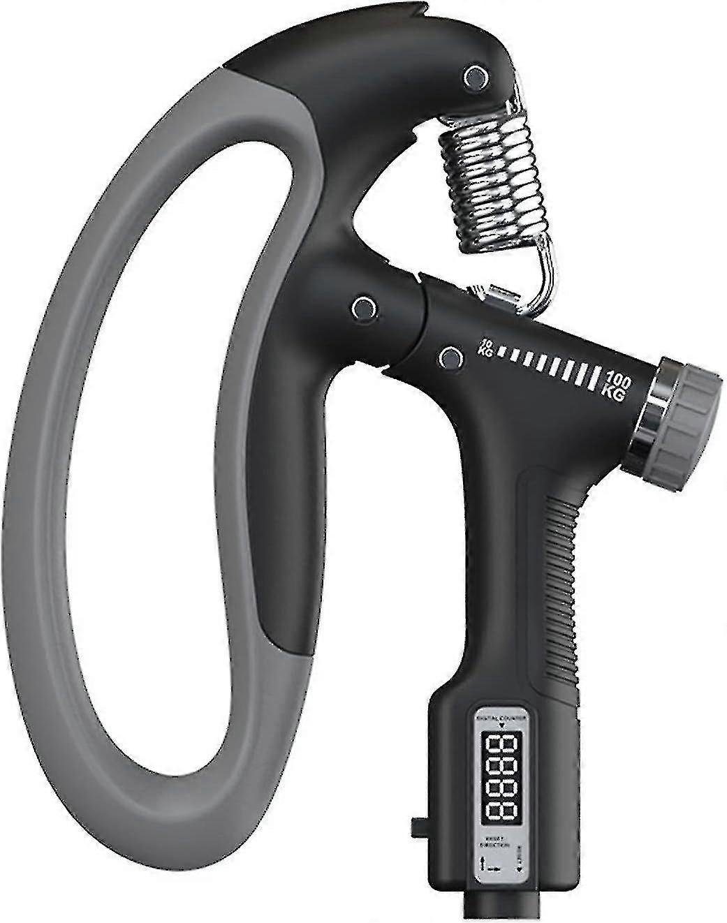 Justerbar handgreppsstärkare (10-100 kg), elektronisk räknemaskin för greppstyrka, underarm
