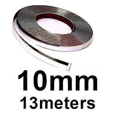 13M Car Chrome Body Strip Bumper Auto Door Window Protective Moulding Styling Flexible Trim Sticker 6MM 8MM 12MM 15MM 20MM 30MM
