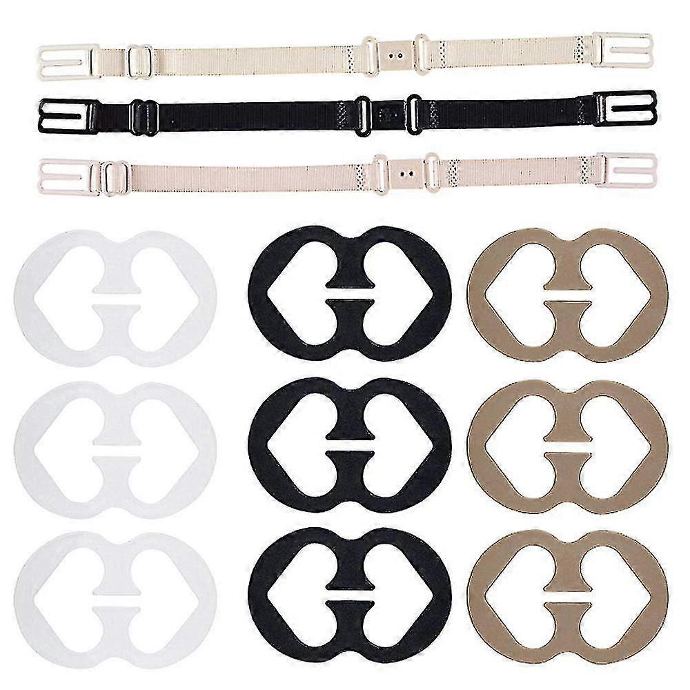 12 Pieces Bra With Clips Hidden Straps Holder, Adjustable Bra Straps