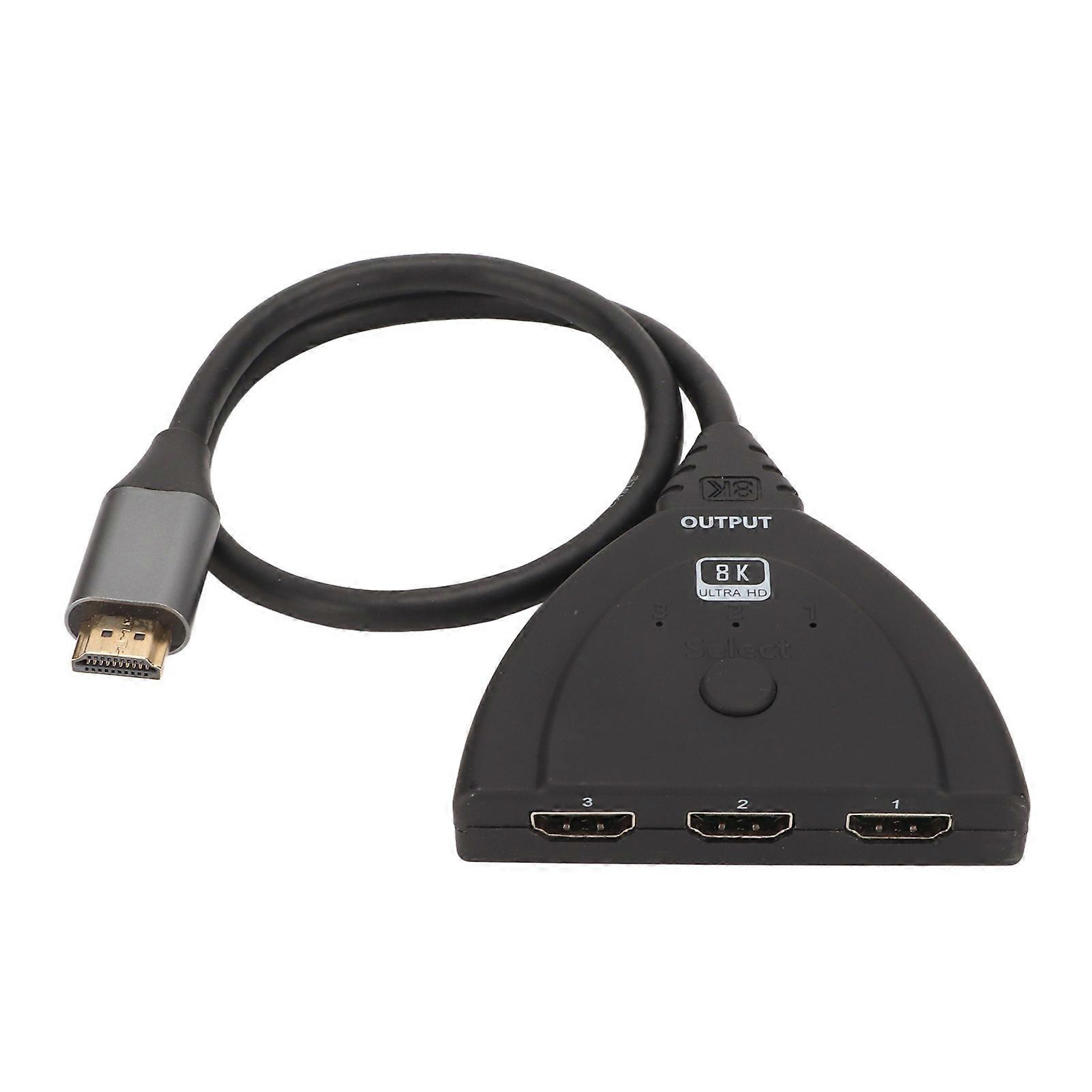 8K HD Multimedia Interface Switch 3 in 1 Out 60Hz Unterstützung HDR 10 HDCP 2.3 HD Multimedia Interface 2.1 Splitter für Xbox