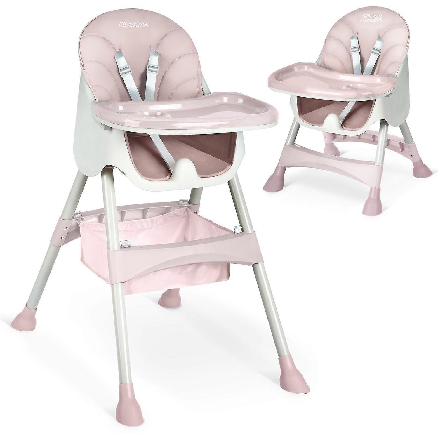 Pink Dining Chair with Table for Babies - Milo
