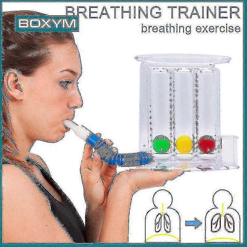 Breathing Trainer Home Respiratory Train Tool, 3 Ball Deep Breathing Exerciser Lung Trainer Incentive Spirometer Spirometry Measurement System
