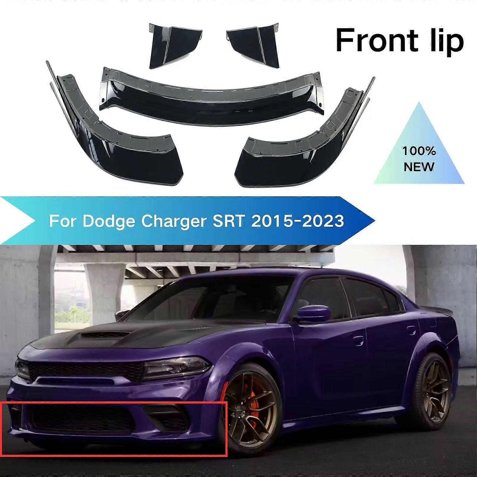 Front Bumper Lip Splitter For 2015-2023 Dodge Charger SRT 3PCS
