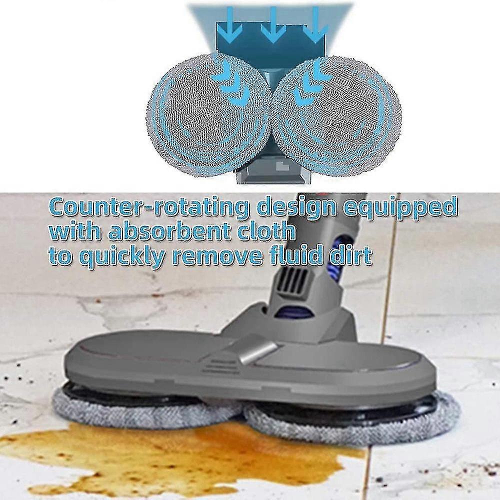 testina spazzola per mocio elettrica con 3 paia di cuscinetti per mop