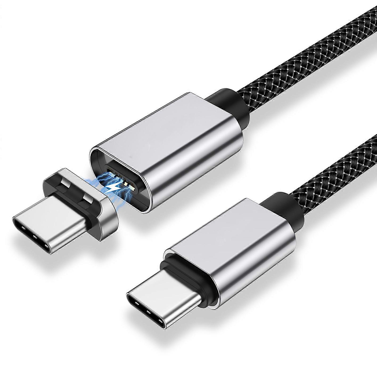 100W 6A Magnetic Suction USB A /USB C To Type C Fast Charge Data Cable Easy Storage For Samsung Xiaomi Phone Charge USB C Cord - 202192403