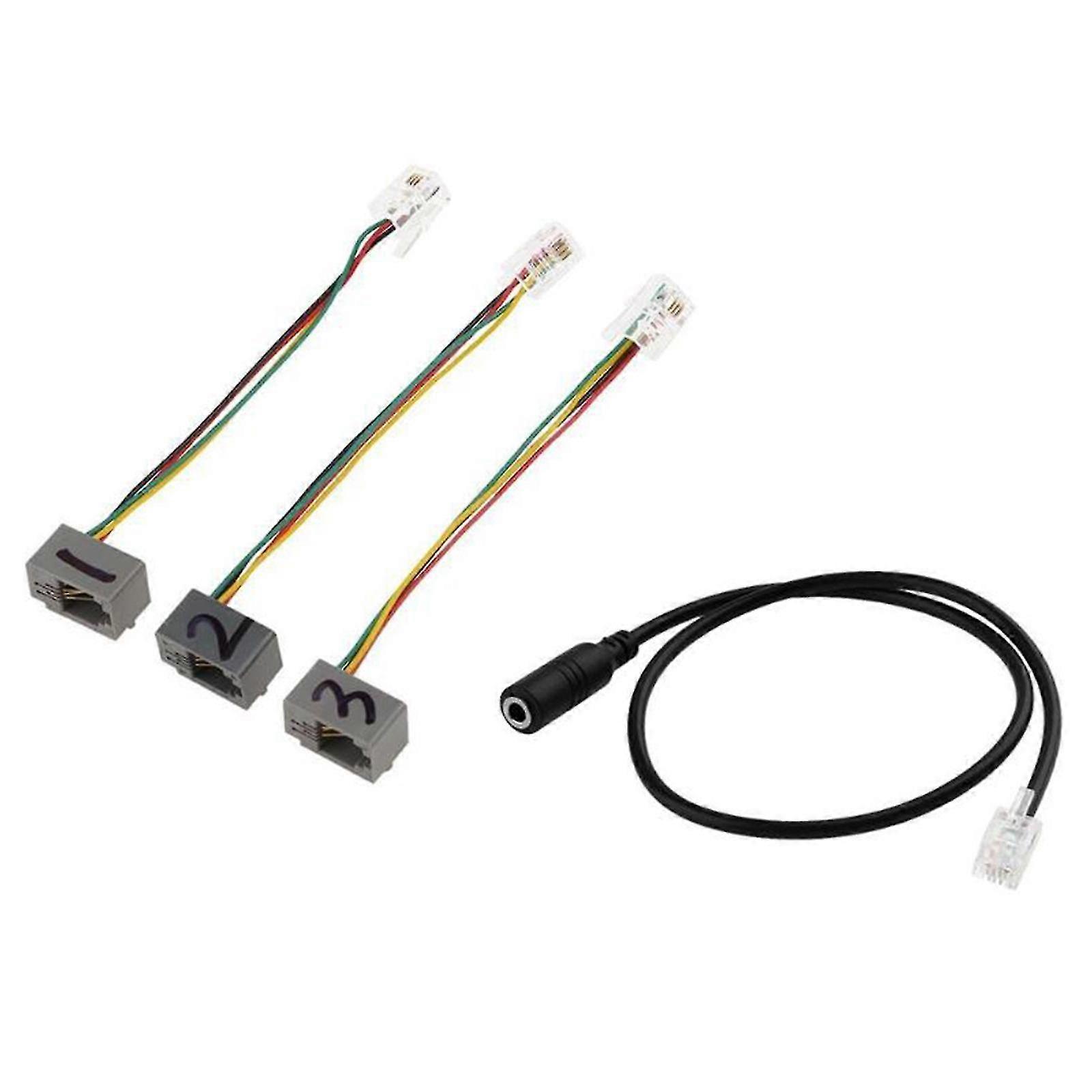 4p4c Rj9 Cable 3.5mm Smartphone Headset To Rj9 Adapter Cable Wire Forcisco