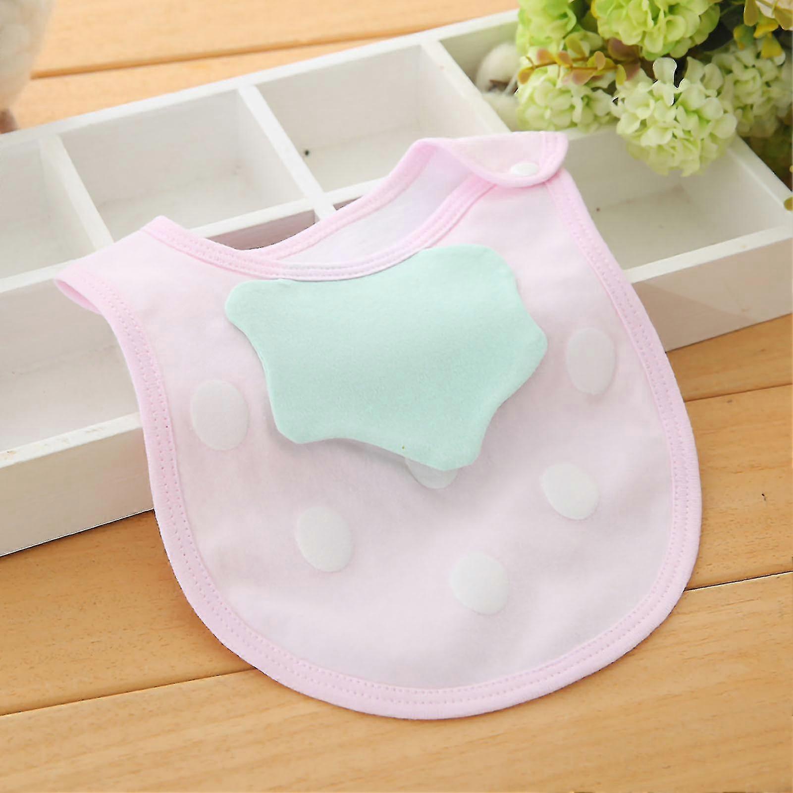 3DWaterproofBabyBibwithConcealedButton-LightPink(1-3Years)