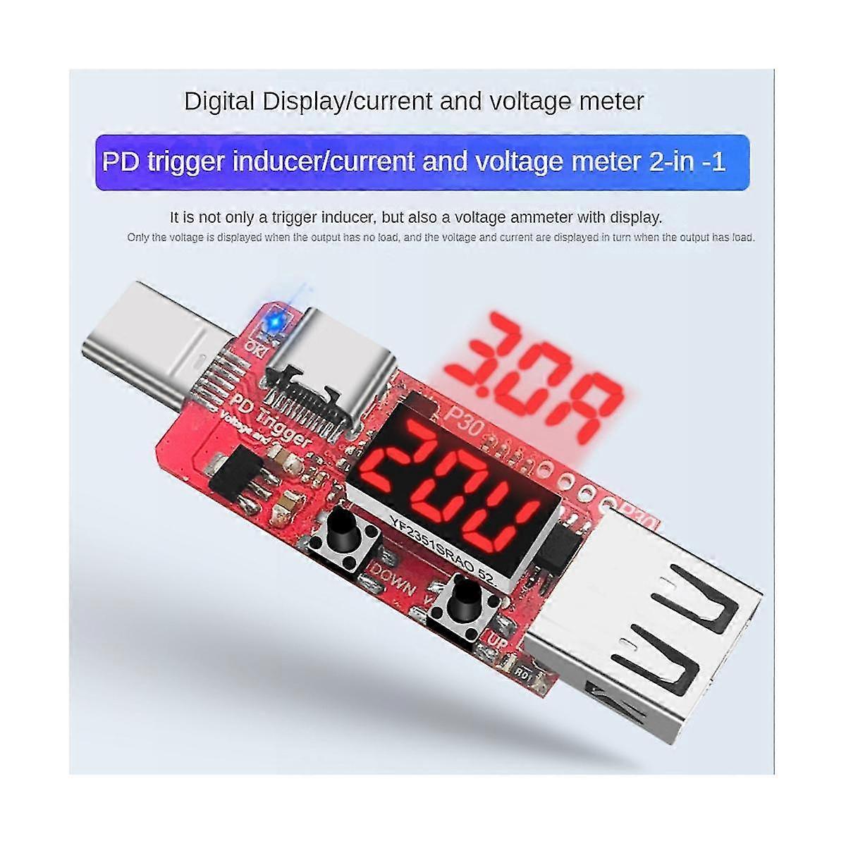 Type-c Pd2/3.0 To Dc 5.5x2.5mm Dc5525 Trigger Cable Qc4 Charger Notebook 15/20v Or 9v/12v Display C