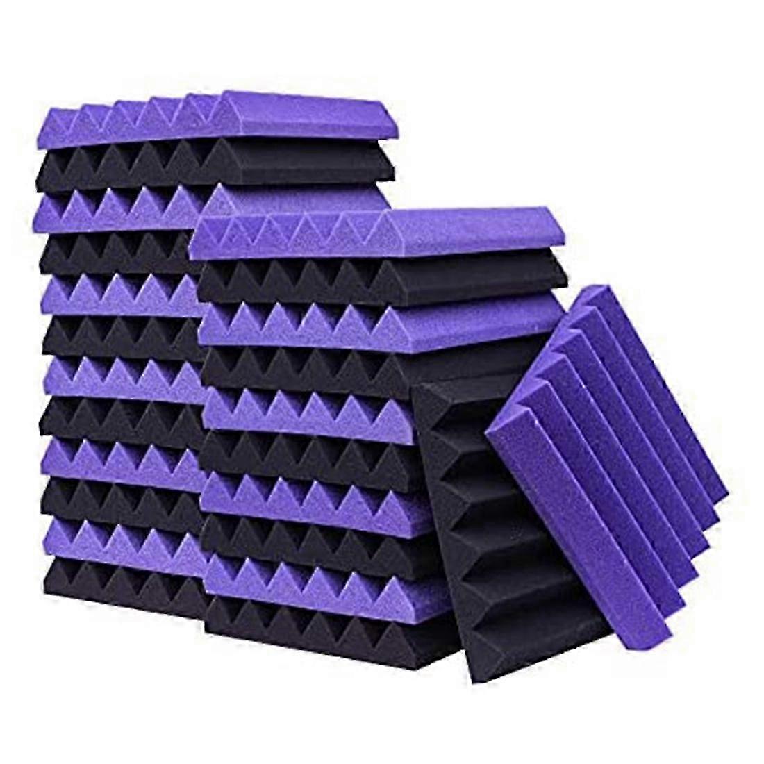 24 Pcs Painéis de Espuma Acústica, Triângulo sulco Studio Wedge Tiles, Painéis de Som à Prova de Fogo À Prova de Som fo