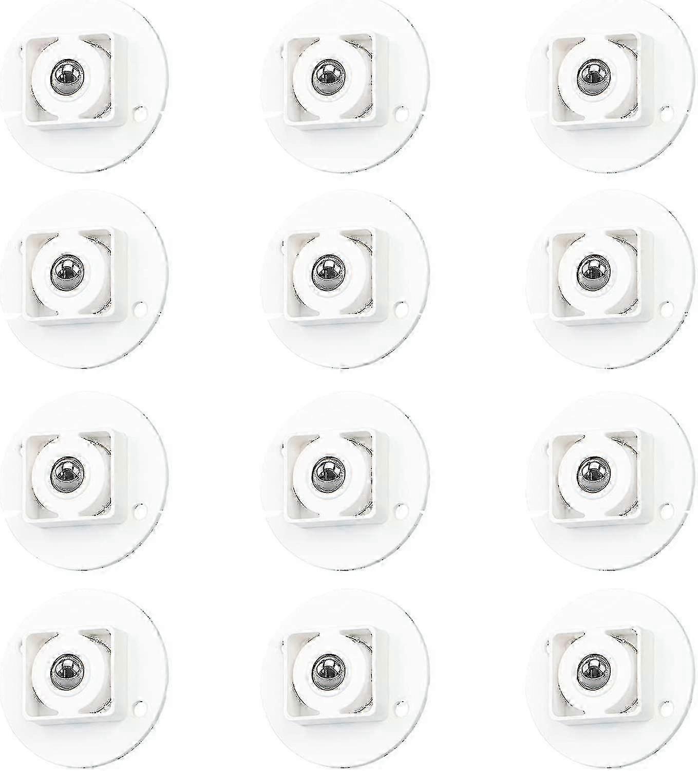 12 Pcs Self Adhesive Transfer Casters,transfer Ball Casters Solid Plastic 360 Rotation Caster
