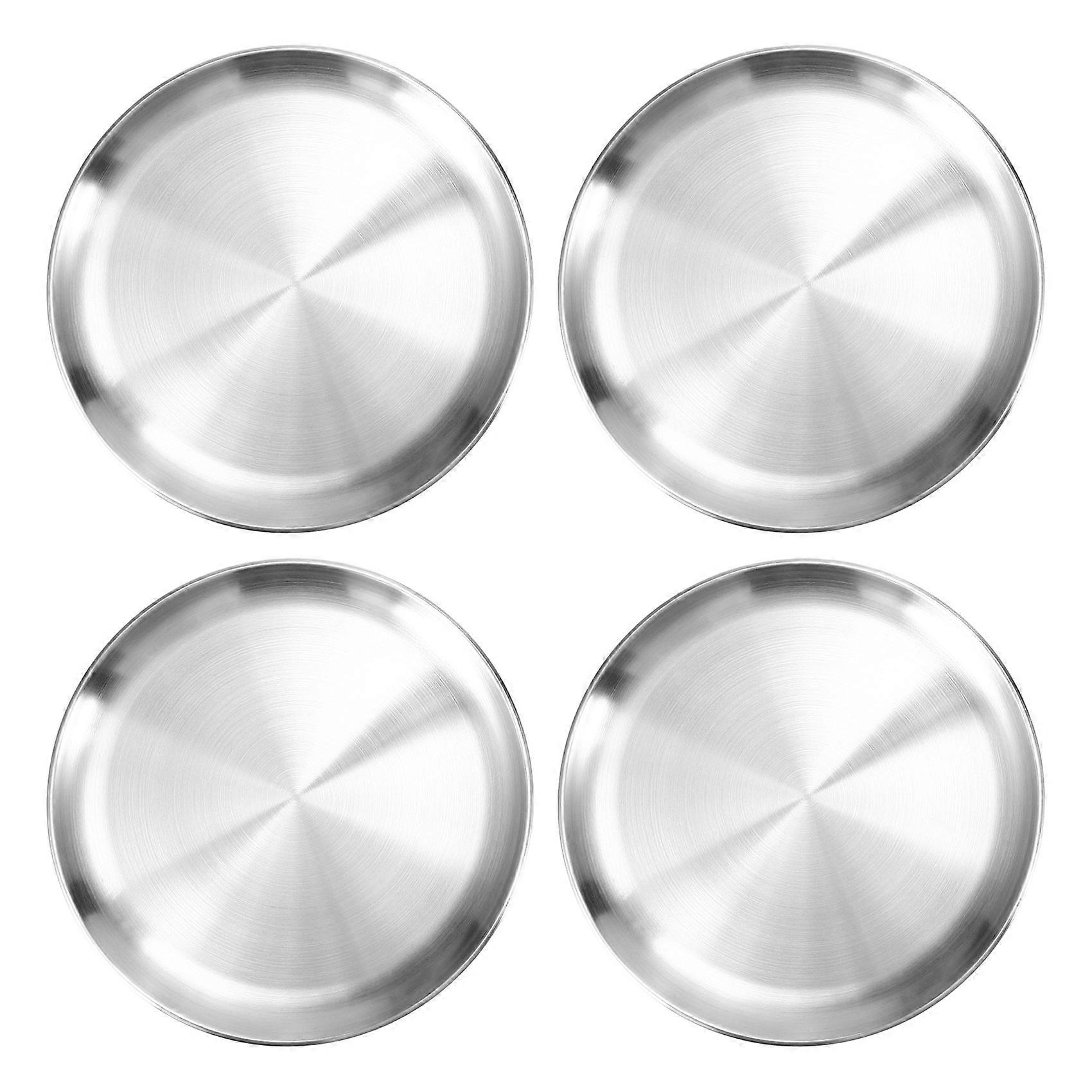 4 Pack 12 Inch Pizza Tray,Stainless Steel Pizza Oven Baking Tray,Round Pizza Baking Sheet,for Bakin