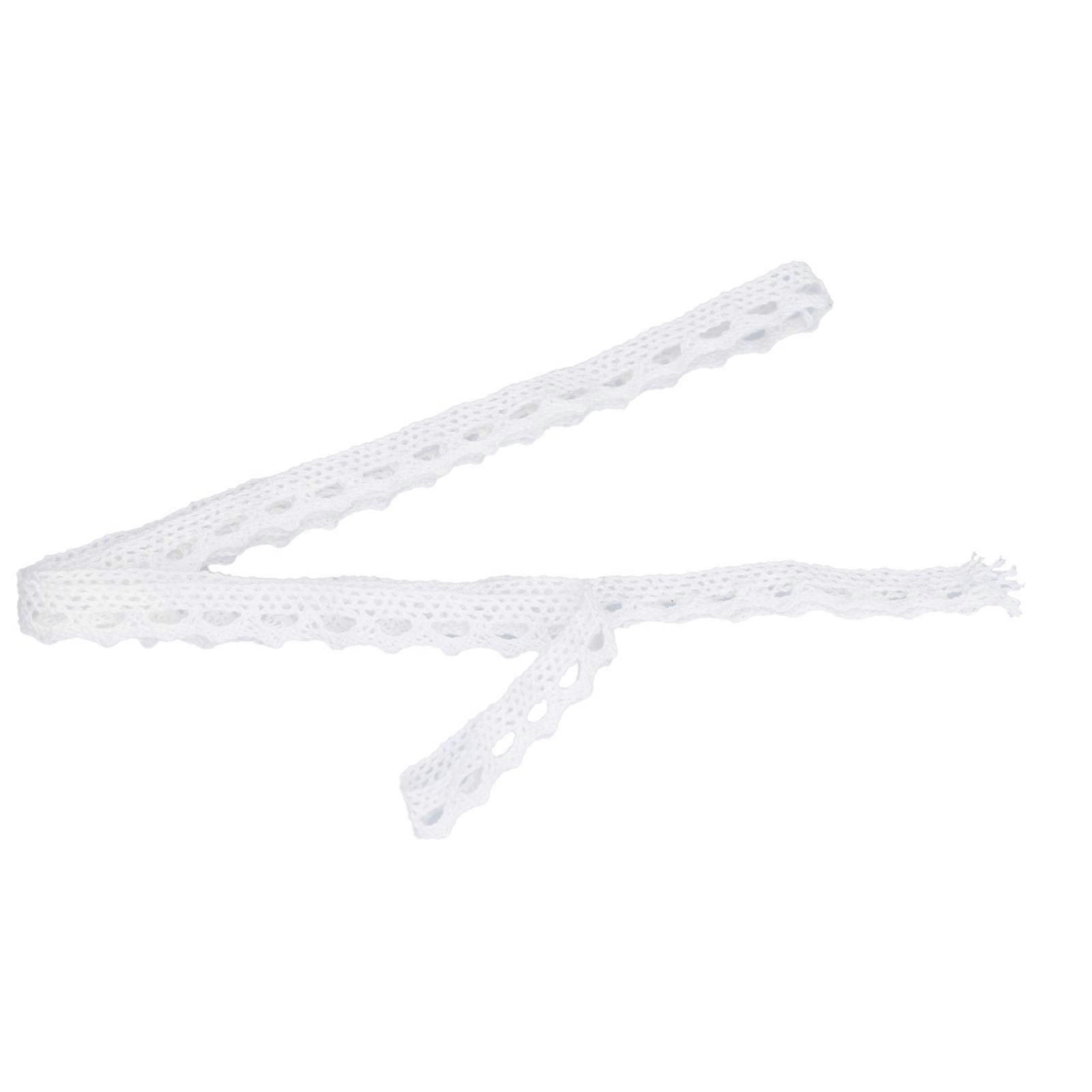 Lace Ribbon Clear Pattern Elegant Style Reusable DIY Making Sewing Supplies for Scrapbooking BowknotWhite