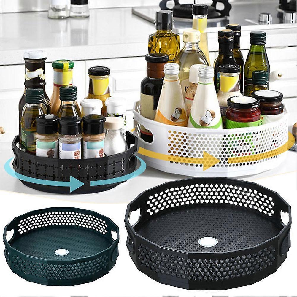 2PCS 360 Rotating Spice Organiser Set Reusable Makeup Finishing Case for Kitchen Bathroom