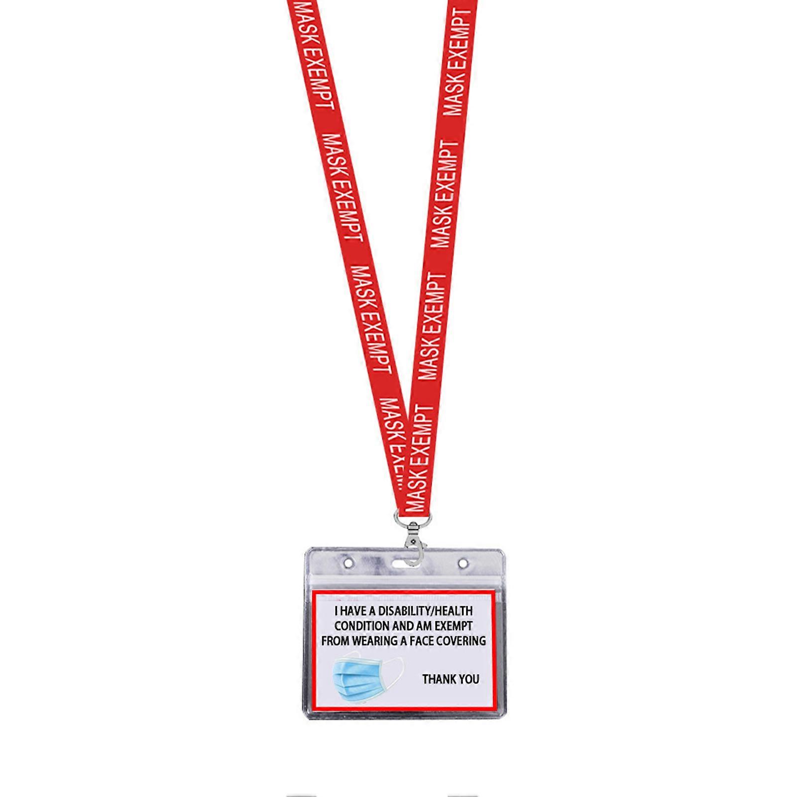 Health Exemption Card Face Covering Health Card Set With Detachable Clip ID Holder