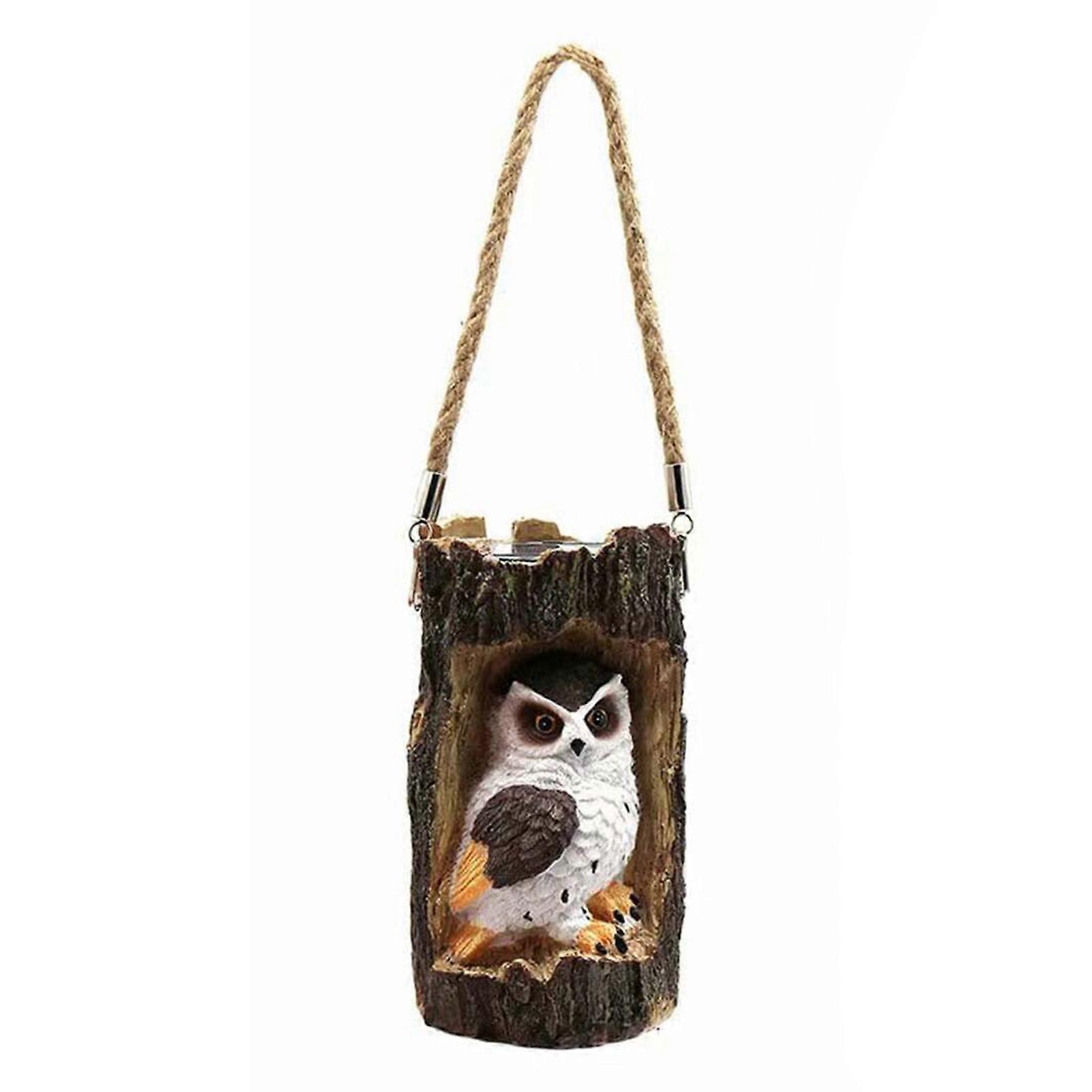 Solar Garden Light LED Resin Animal Statue Decorative Hanging Lantern Landscape Night Light with