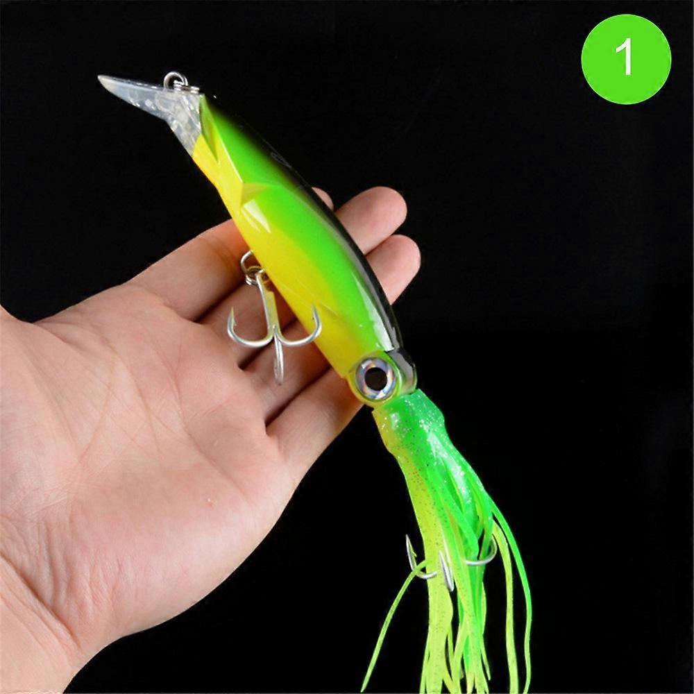 3 pcs FLYSAND Large Lifelike Octopus Fishing Lure With 2 Treble Hook Luminous Squid Jigs Artificial Simulation Squid Hard Fishing Lure
