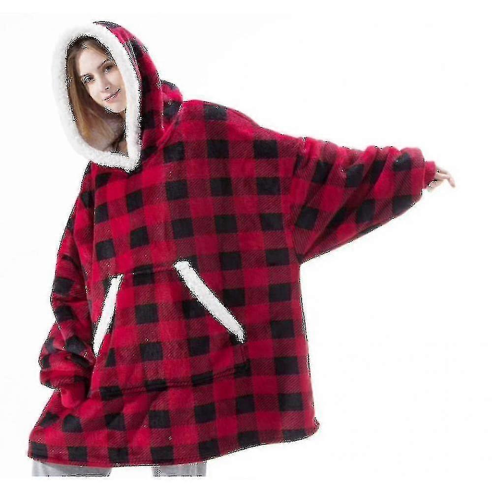 Coperta con cappuccio indossabile con tasca