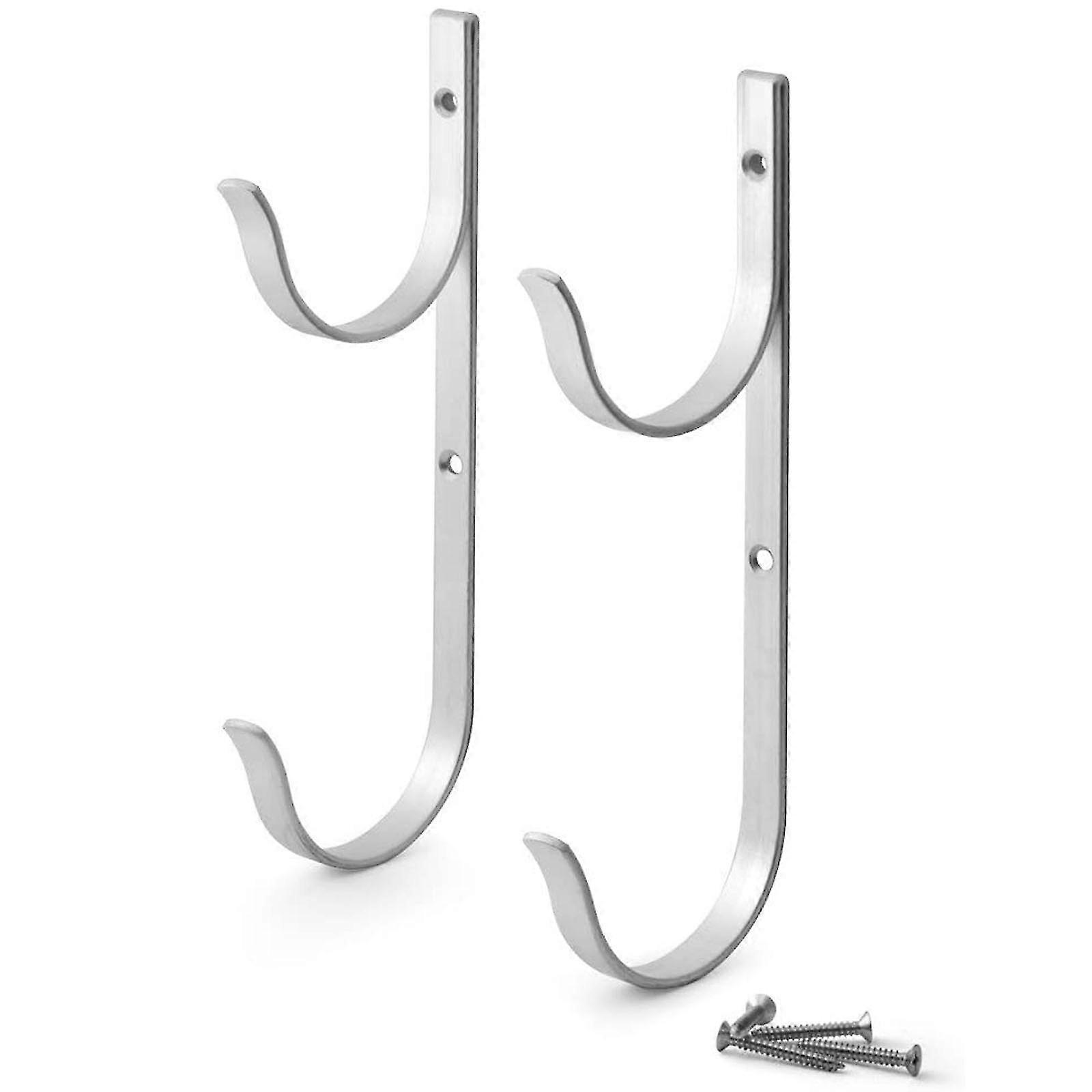 Aluminum Alloy Pool Pole Hanger With Scaler, Leaf Rake, Net Brush And Vacuum Hose Hook For Swimming Pool And Garden Equipment - Set Of 2 best gift