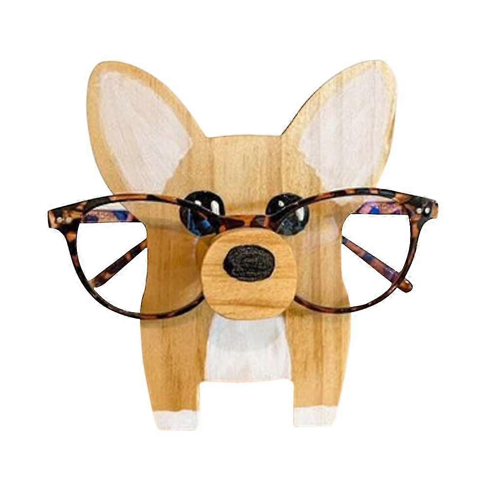 Porte-lunettes en forme d'animal, sculpture sur bois faite à la main