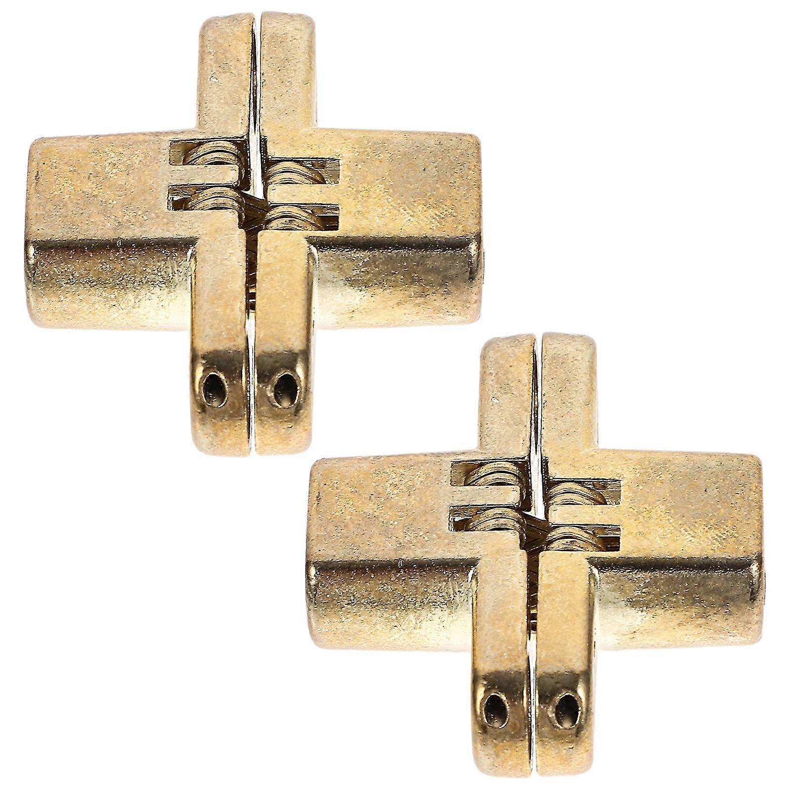 2 Pcs Spring Hinges Case Hinges Invisible Cross Hinge Alloy Hinge Door ...