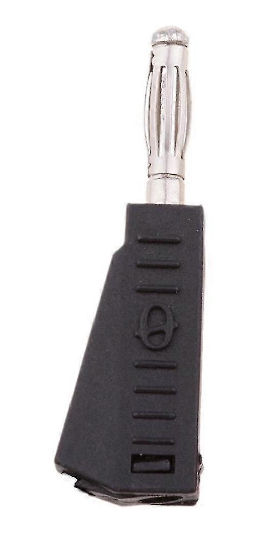 Stackable Banana Plug, 4mm Banana Plug Lantern Stackable Plug Gun Style Lantern Shaped High Voltage Plug Power Test Plug (black) (10 Pieces)