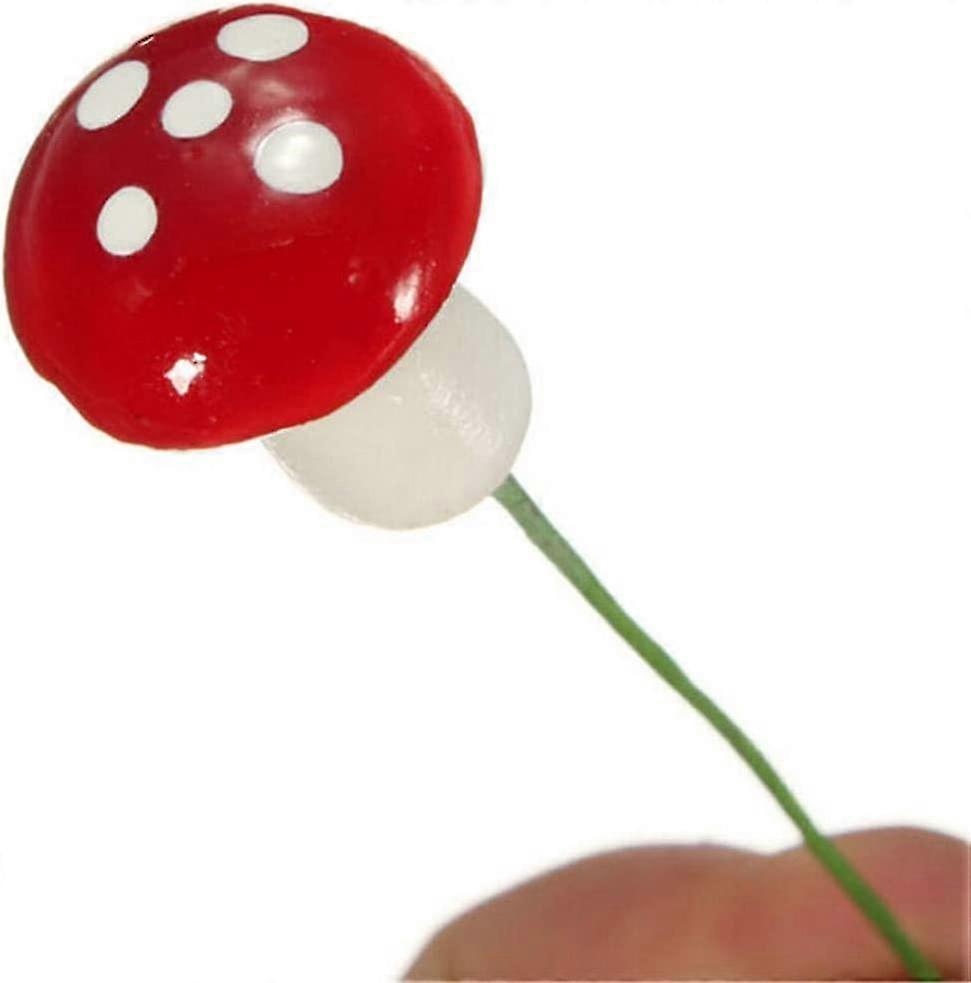 50pcs/set 2 Sizes Mini Mushroom Miniatures Artificial Garden Plant