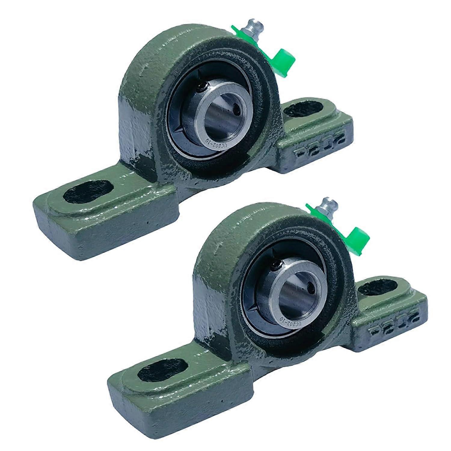 2 Pack UCP202-10 Pillow Block Bearing - 5/8" Mounted Pillow Block Bearings Solid Cast Iron Base - Self Alignment