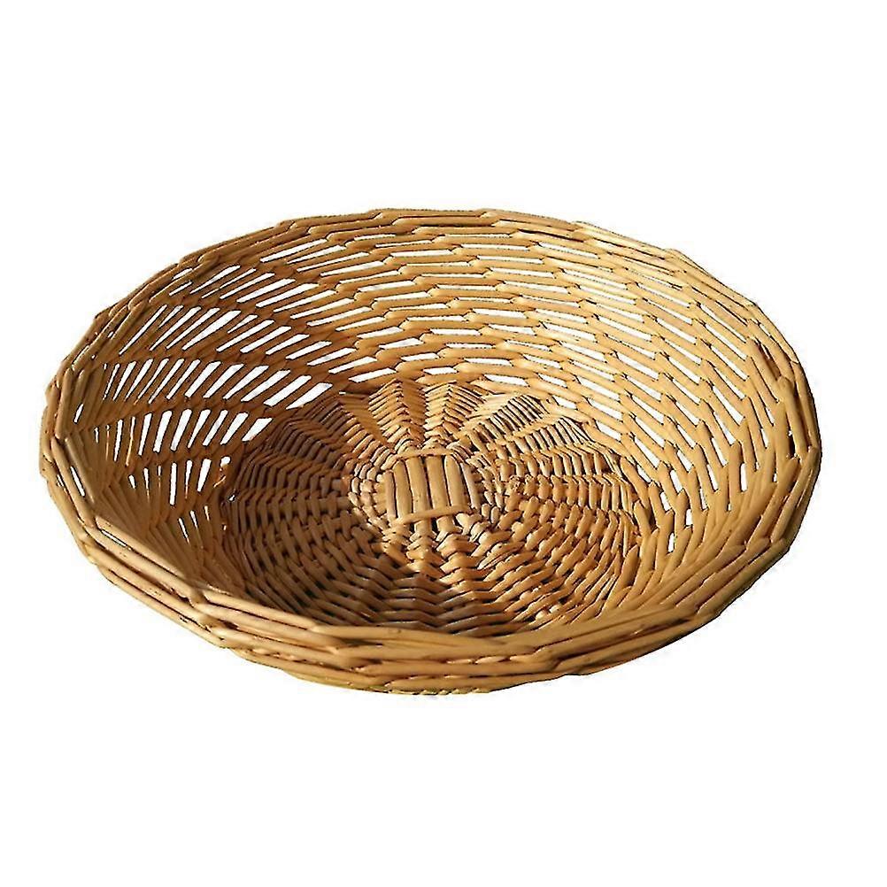 1pc Kitchen Willow Woven Basket Vegetable Holder Multipurpose Bread Basket