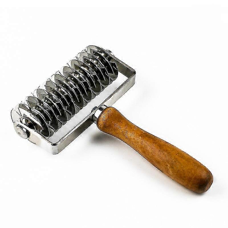 Stainless Steel Roller Dough Cutter, Pizza Lattice Roller Lattice Roller Cutter Kitchen Cooking Baking Tools For Pie Pizza Cake Bread Cookie(1pc, Brow