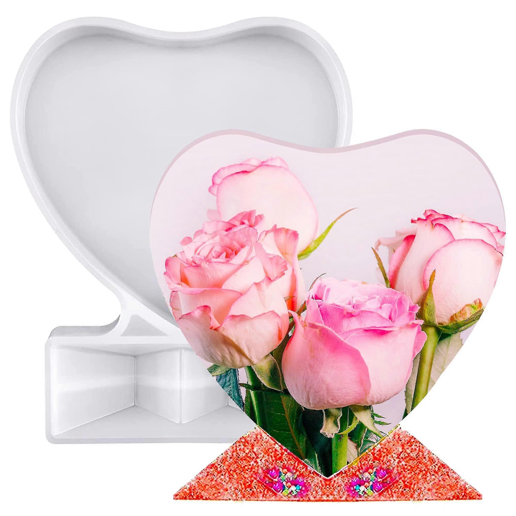 לב מסגרת תמונה תבניות שרף אהבה מסגרות תמונה יציקת סיליקון עובש