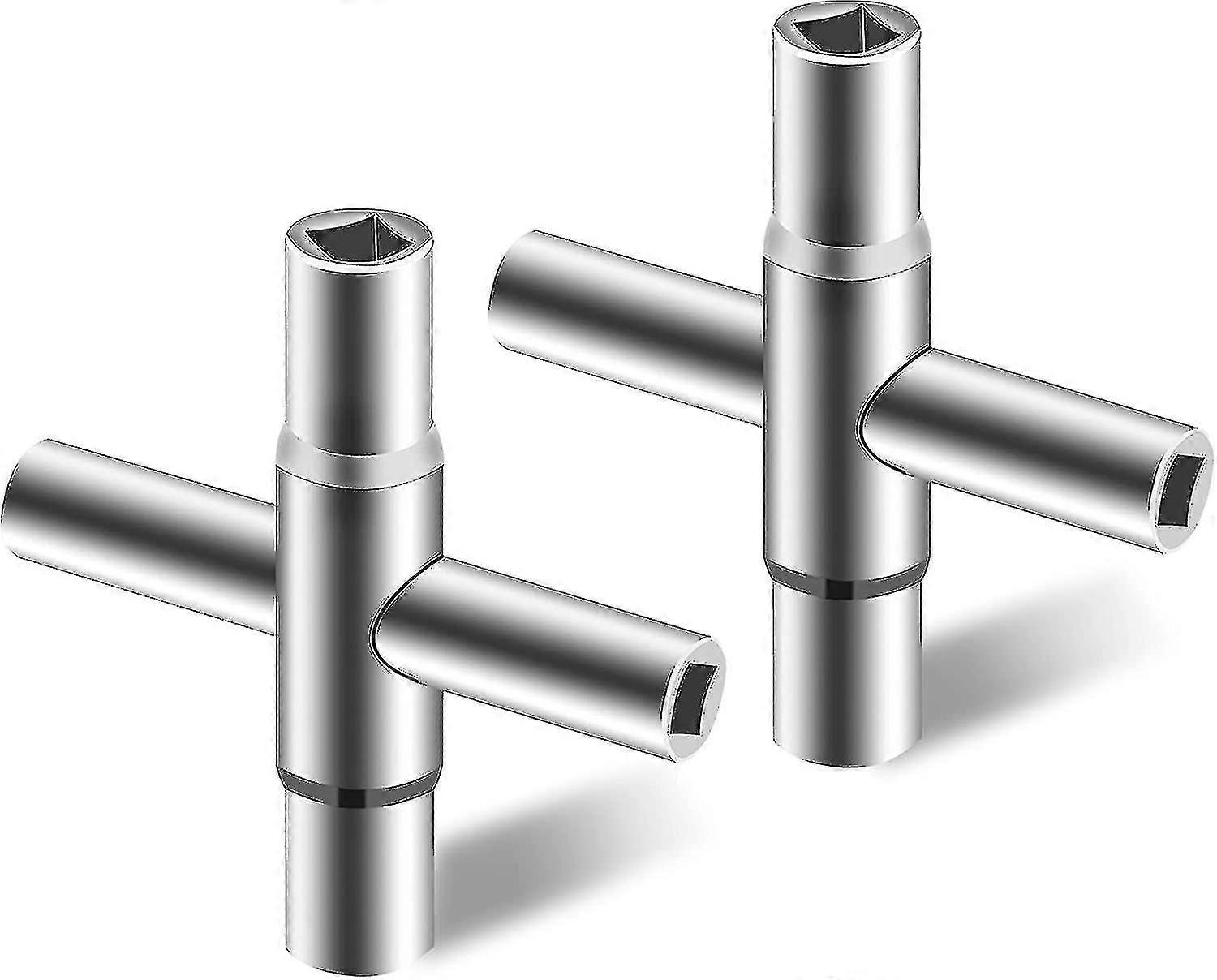 4 Way Sillcock Key Wrench Fits Faucet, Spigots And Most Valves, 1 Pack