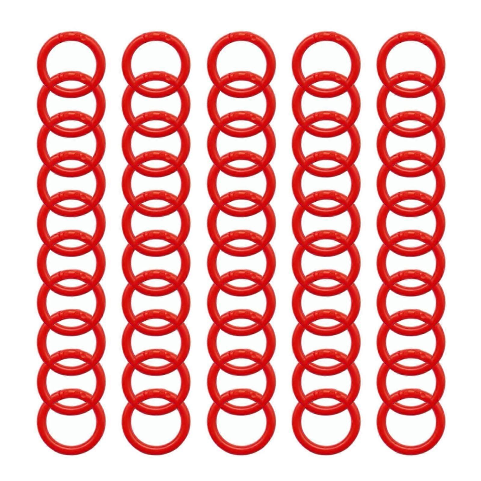 50pcs ζωηρόχρωμο λεύκωμα δακτυλίου κύκλων που δεσμεύει τους δακτυλίους συνδετικών αγκράφων πόρπης για το χαλαρό φύλλο, 15/20/28/40mm