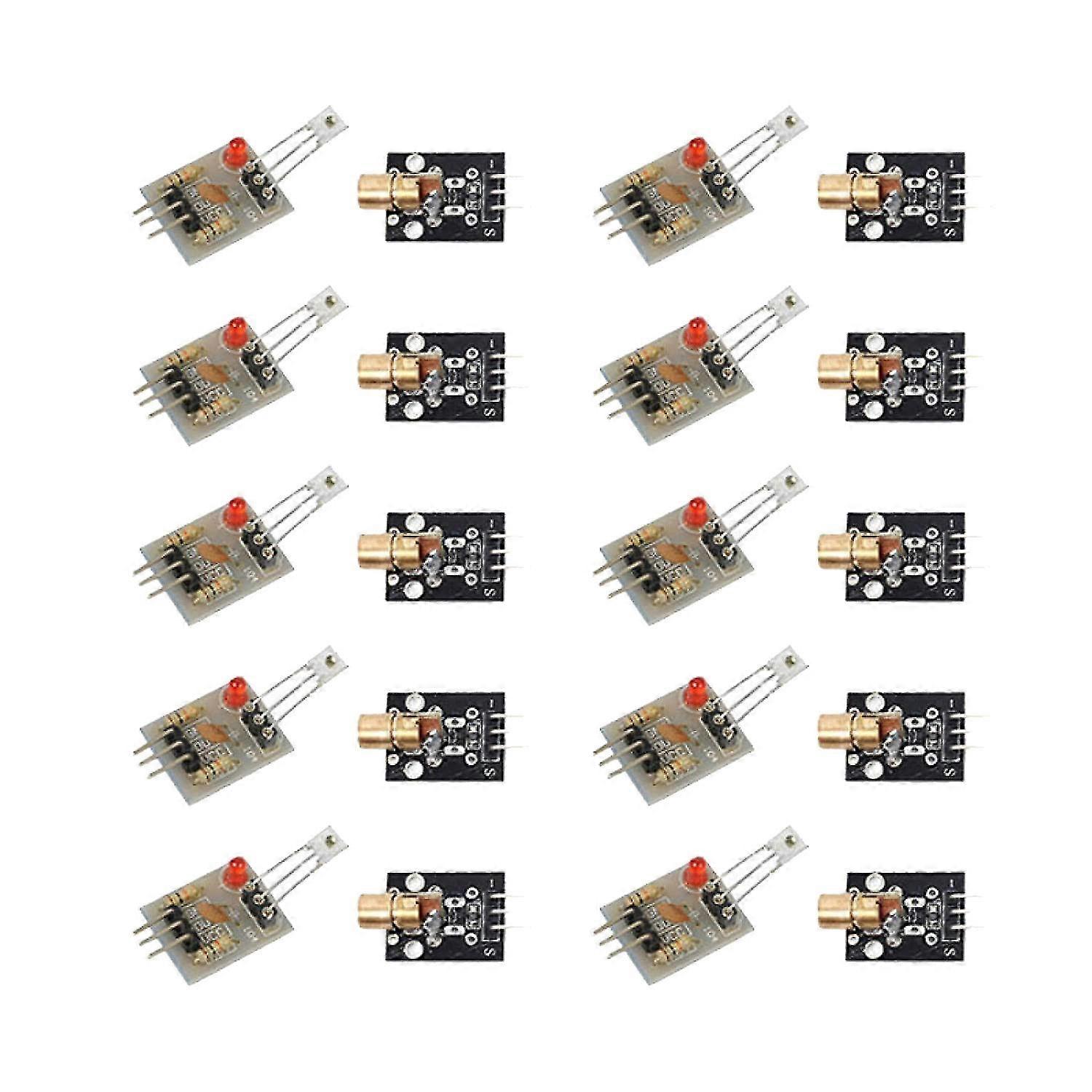 10 Pairs Sensor Module Board Laser-receiver Transmitter, Laser-receiver Sensor Modules+ky-008 Laser