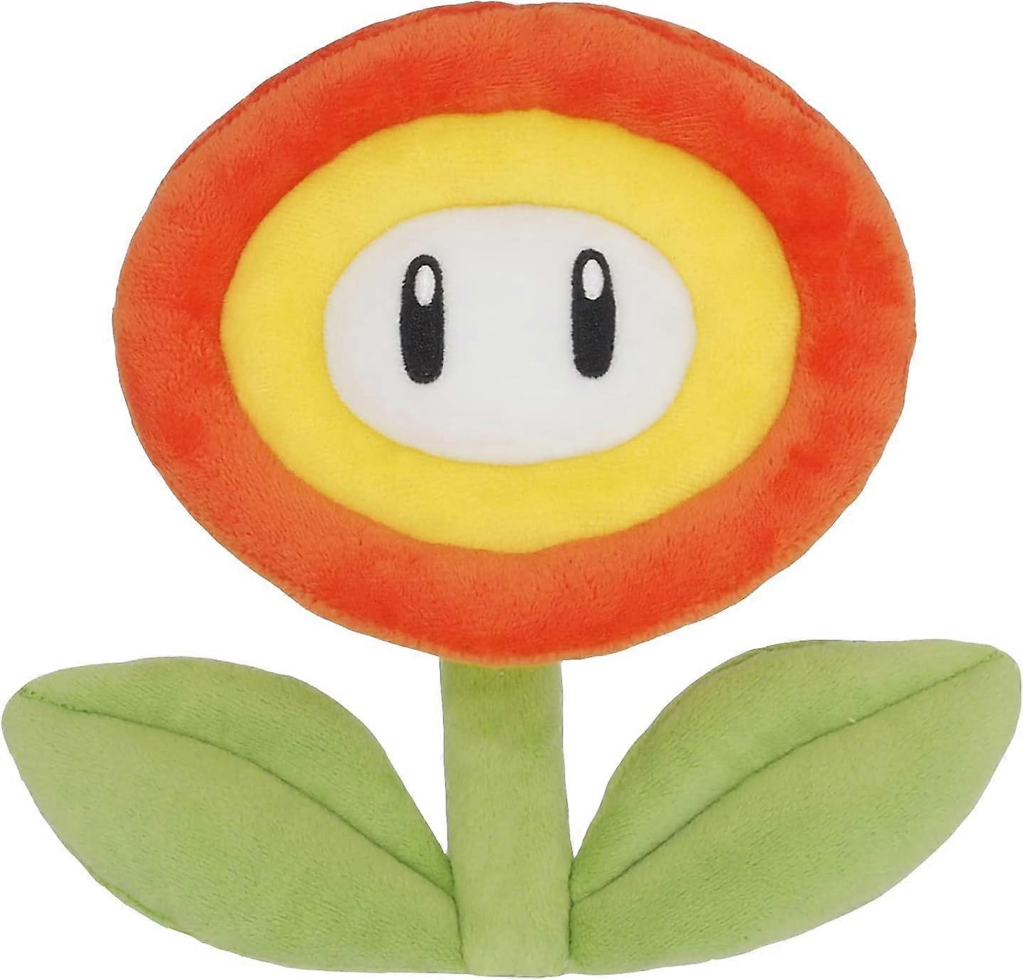 Little Buddy Super Mario Fire Flower Plush - 7-Inch Soft Collectible Toy From Mario All Star Collection