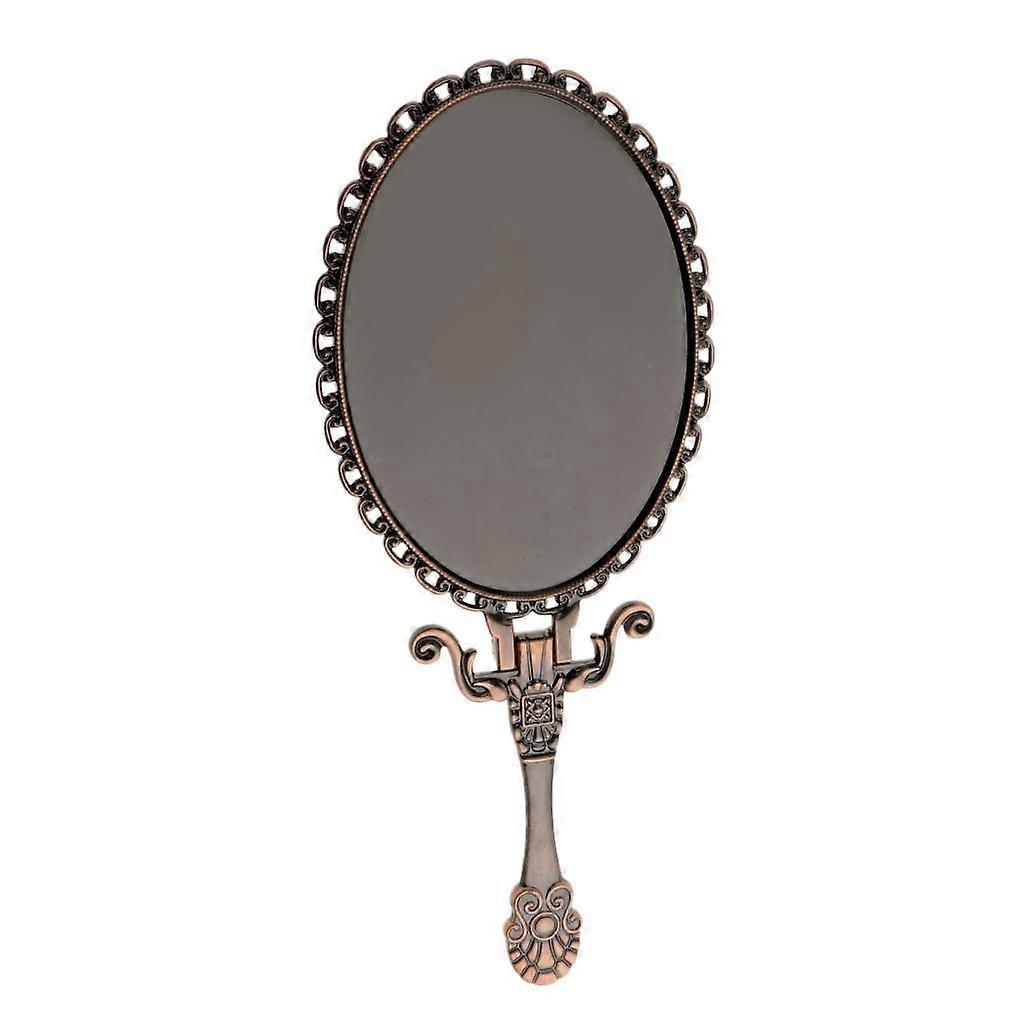 5x Retro Vintage Handheld Cosmetics Foldable Compact Makeup Mirror Mini Handheld