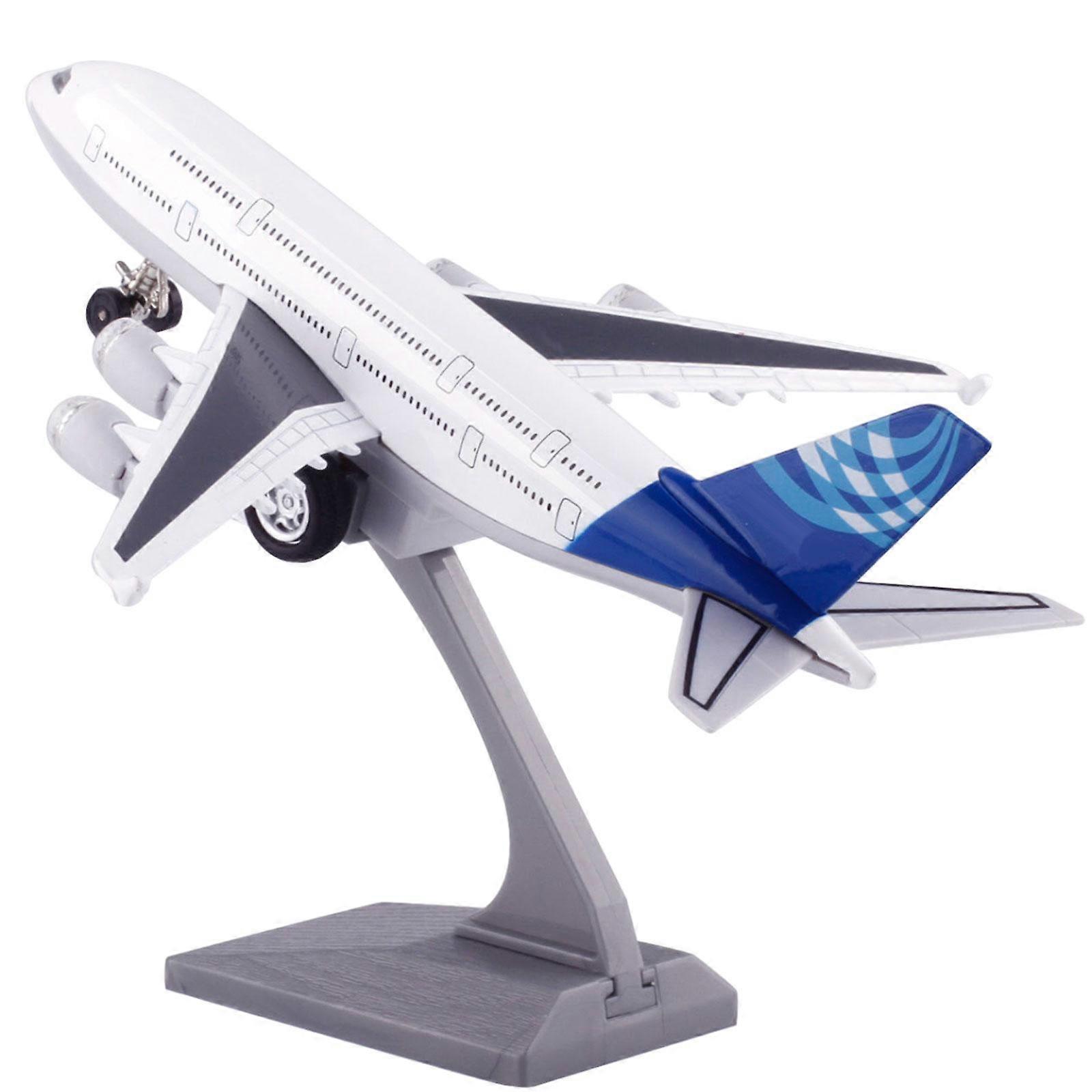 Aircraft Model with Light Sound Alloy Miniature Toys Tabletop Decor Souvenir Collection Simulation Retro Plane for TV Cabinet