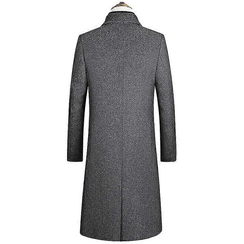 Peacoat Giacca da uomo Regular Fit - Collo dentellato 3 bottoni Giacche invernali di lana Cappotto Peacoat Trench da uomo Slim Fit con colletto dentellato Cappotto lungo Trench per uomo Giacca di