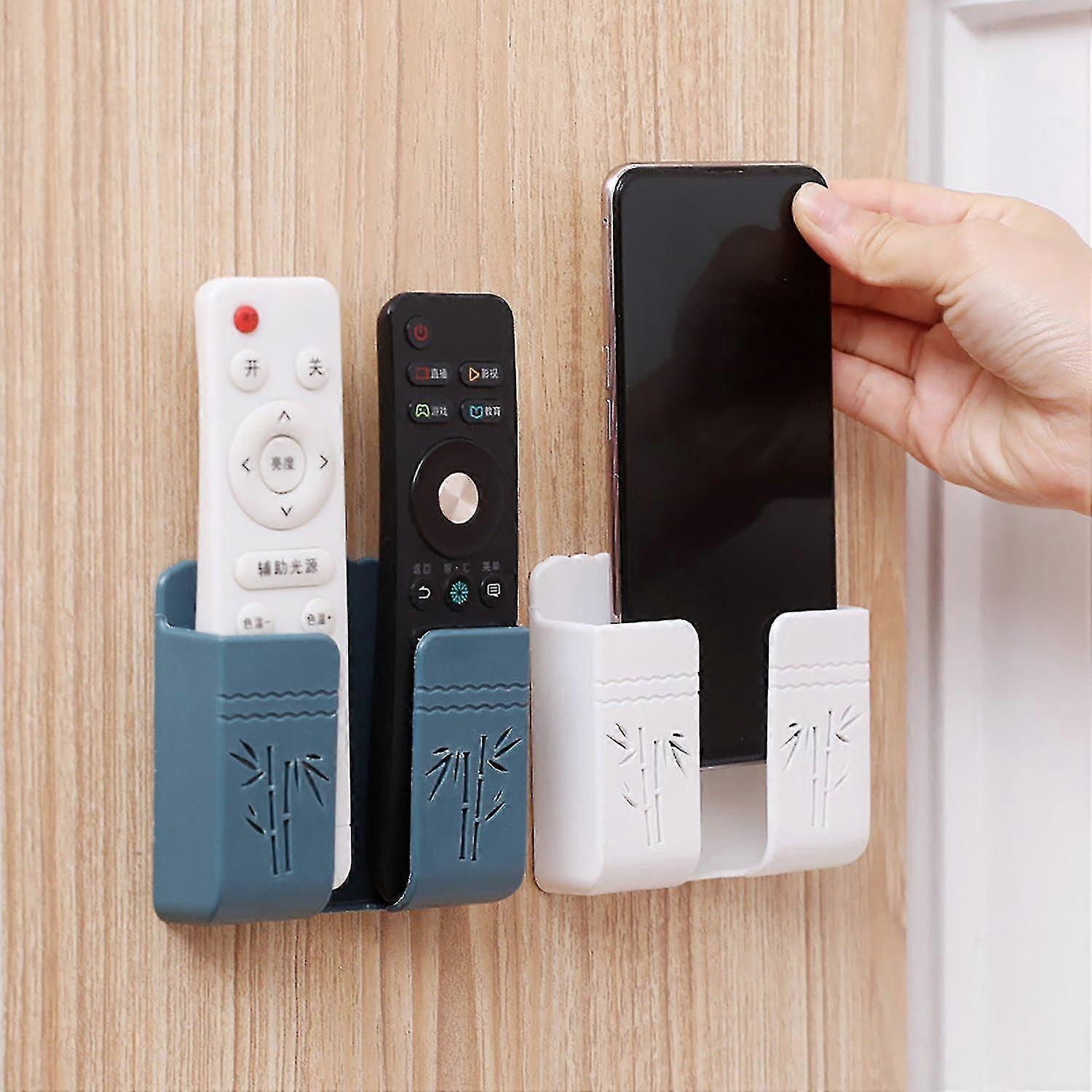 Phone Storage Box Self Adhesive Multifunction Punch-free Wall-mounted Remote Controller Holder For B-zzy