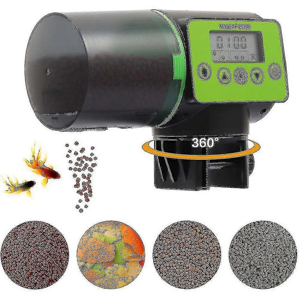 Automatic Fish Feeder - Rechargeable Timer Fish Feeder With Usb Charger Cable, Fish Food Dispenser For Aquarium Or Fish Tank (dp) - MXBC