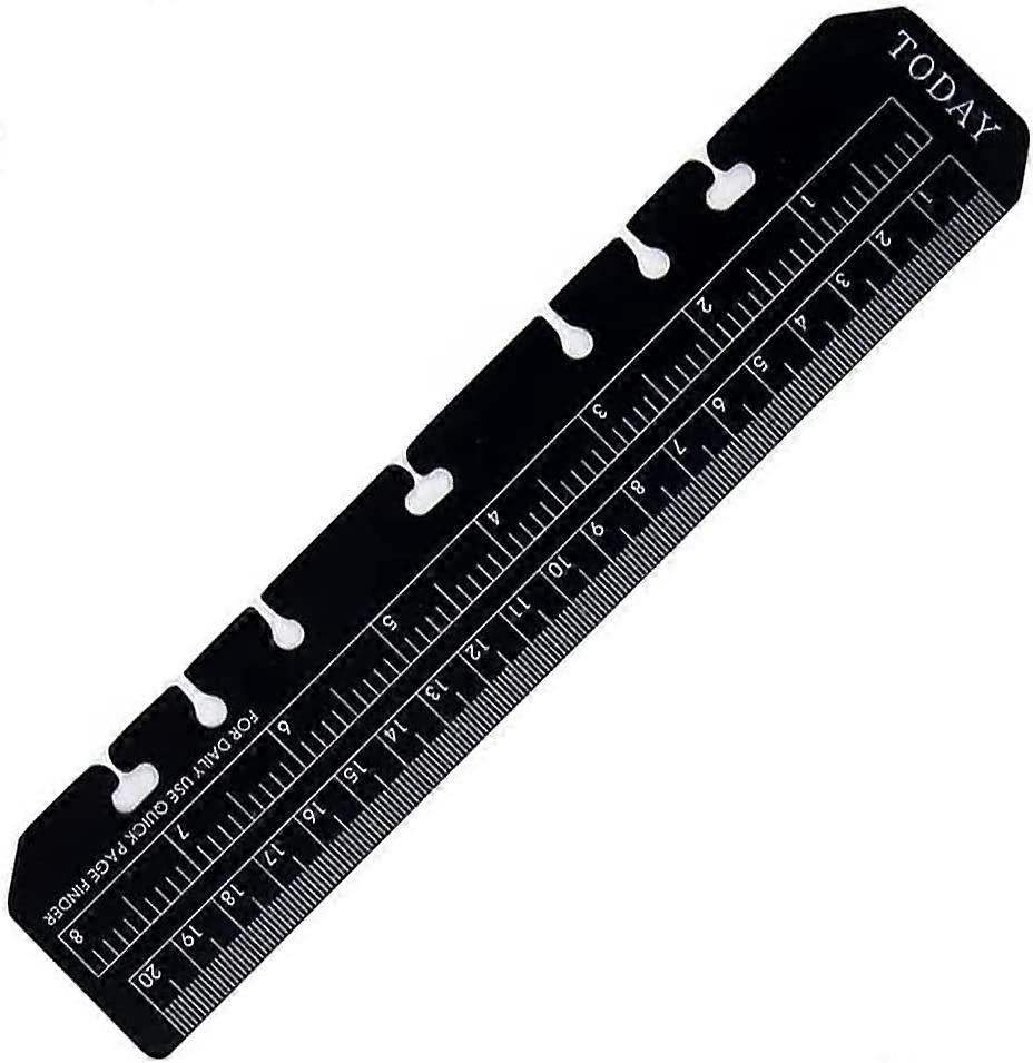 New A5 Size Black Ruler Page Marker Insert Organiser Flexible Ruler (black 1pc)