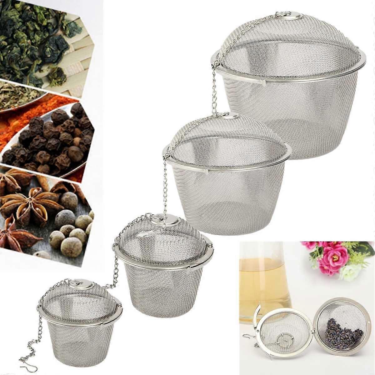 1pc Stainless Steel Tea Infuser Spice Tea Strainer Mesh Infuser Tea Filter Strainers Kitchen Tools