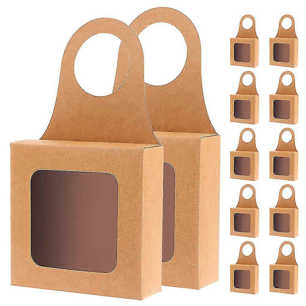 12pcs Wine Bottle Box With Window Wine Boxes Gift Boxes Paper Gift Case