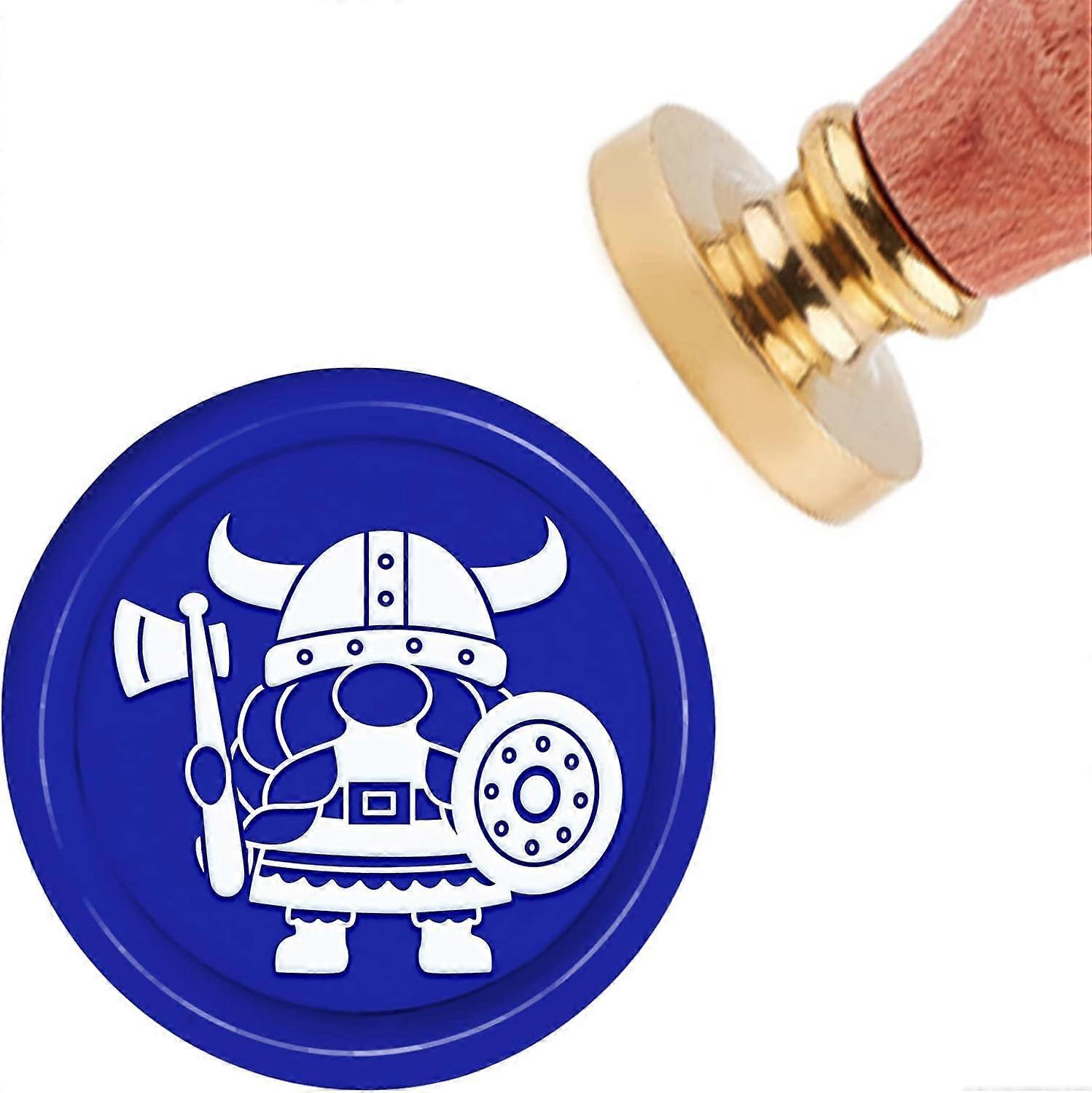 Wax Seal Stamp Gnome Vintage Sealing Wax Stamps Elf 1.18inch Removable Brass Head Sealing Stamp with Wooden Handle for Wedding Invitations Graduation