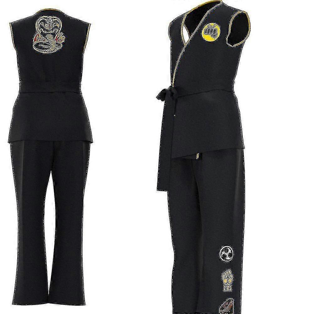 Anime Game Kof-kostym Cobra Kai Val-rustning Karateuniform