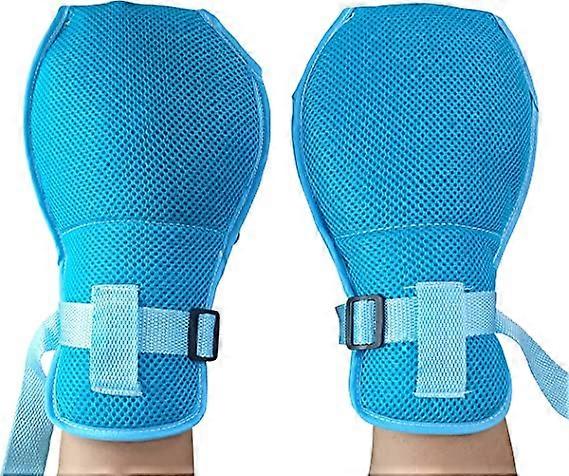 2-Pack Elderly Hand Restraint Gloves, Safe Breathable Dementia Scratch Resistant Gloves