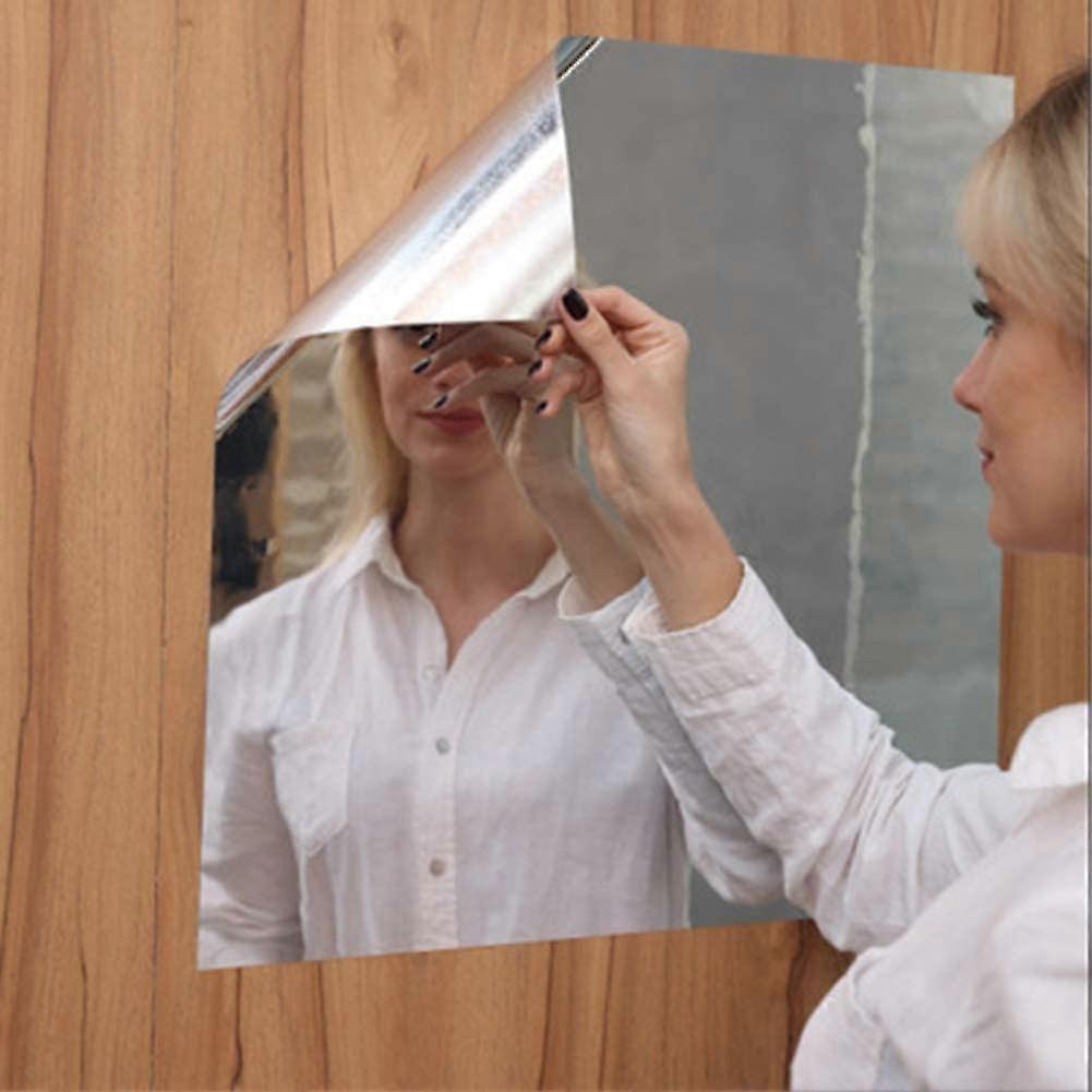 Flexible Mirror Sheets, Mirror Wall Stickers Non Glass Self Adhesive Mirror For Bathroom, Bedroom Dresser-jkshd