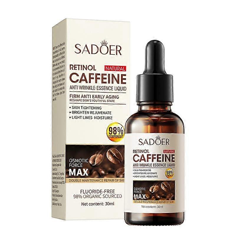 Caffeine Face Serum Anti-Aging Face Serum with Hyaluronic Acid, Firming & Hydrating & Brightening Face Serum Reduce Wrinkles, Fine Lines and Dark Spot