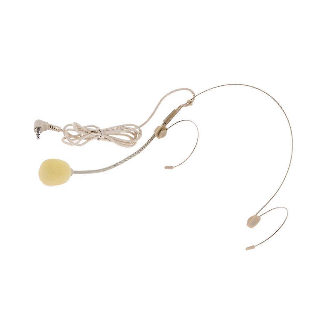 Yellow Professional Double Earhook Headset Headworn Microphone L Bending