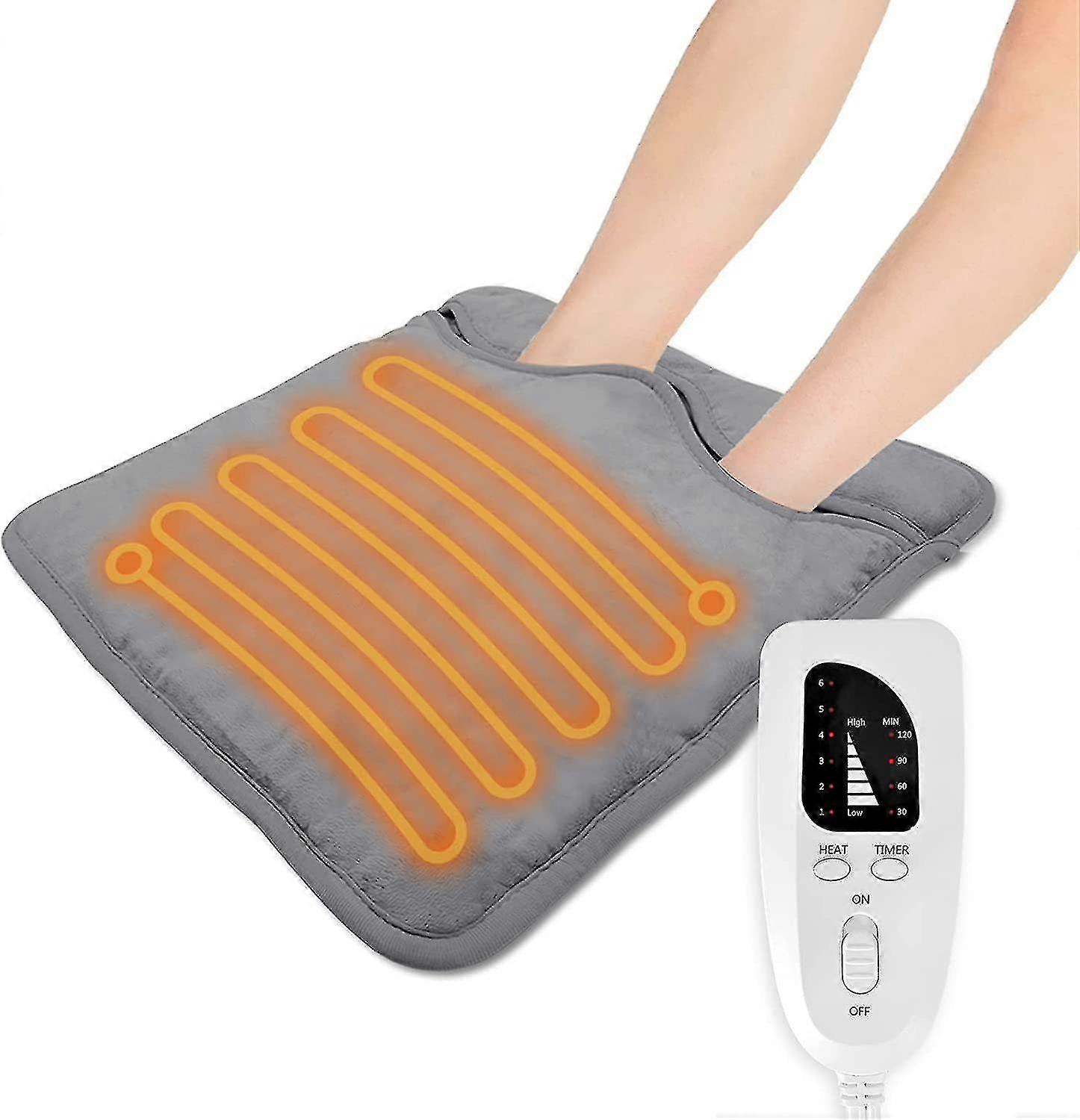 Chauffe Pieds Electrique Confortable, Coussin Chauffant Pieds Avec 6 Rglas De Temprature Et 4 Minuteries, Chauffa Lectrique Pour Des Pieds Et Tout