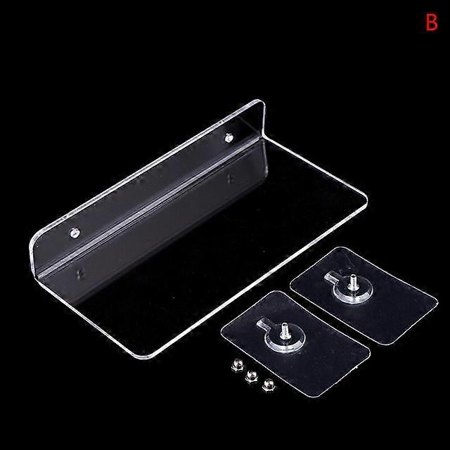 Storage Rack Shelf Clear Wall Mounted Thick Transparent Floating Display Stick Bathroom Accessory Bathroom Accessory Ledge Organizer